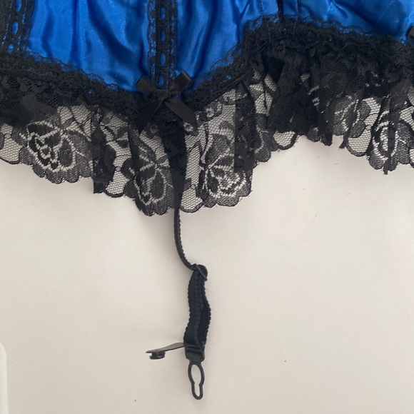 DBF Royal Blue Lace Corset Teddy - Picture 4 of 10